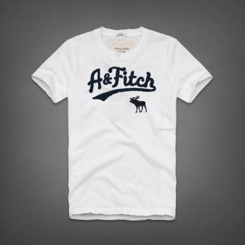 Abercrombie Fitch Hombres De Cuello Redondo Corto Remera AF5124